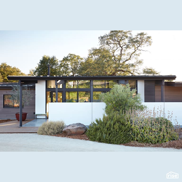 Sacramento New Residence with Aluminum or Metal Window Frame by Klopf Architecture
