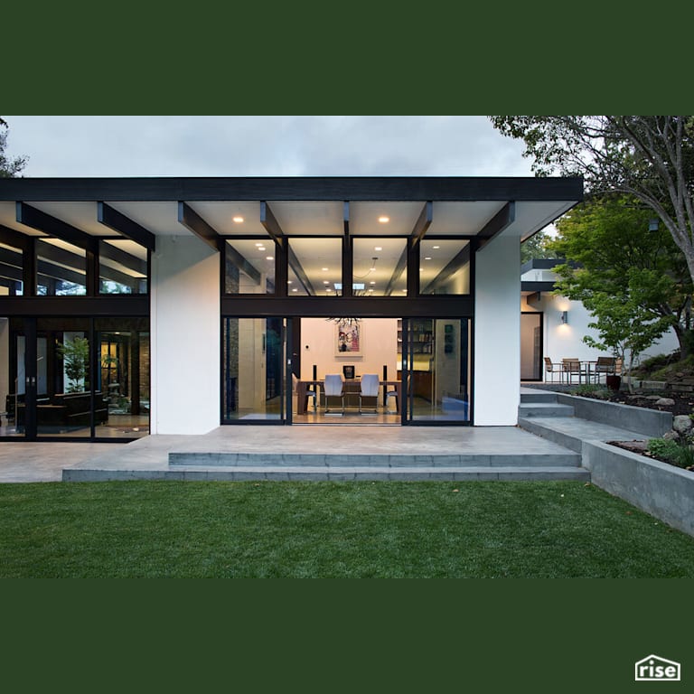 Modern Atrium House with Aluminum or Metal Window Frame by Klopf Architecture