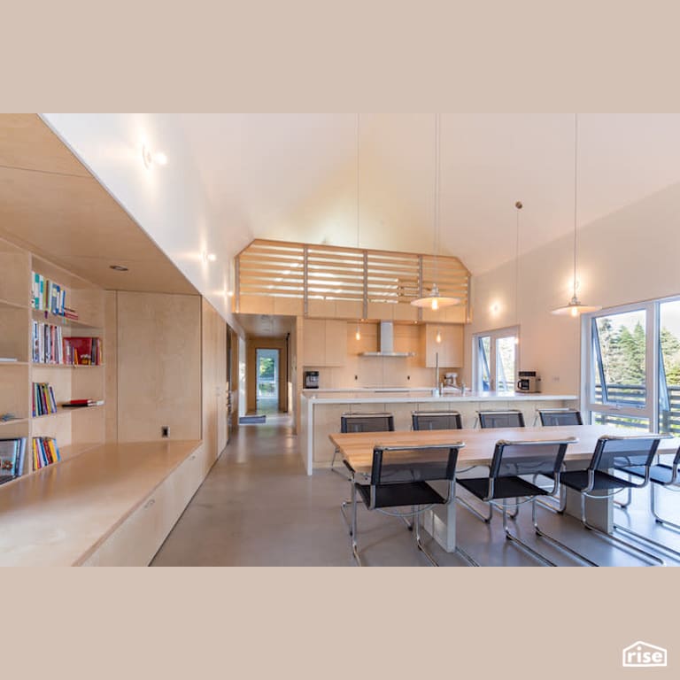Coastal Home - Kitchen with Concrete Flooring by Brad Goodsell Design | Build Inc