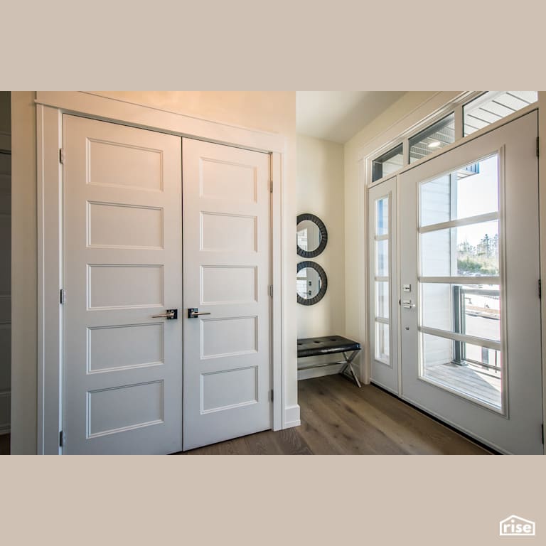 The Tempranillo - Entryway with Accent Outdoor Lighting by Bowers Construction