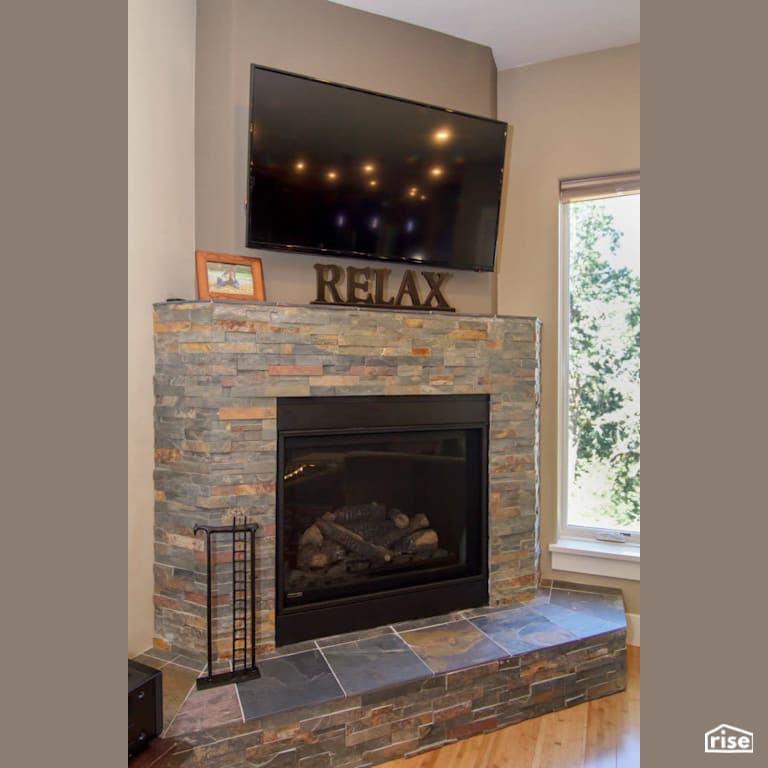 Fireplace with Gas Fireplace by Winsome Construction