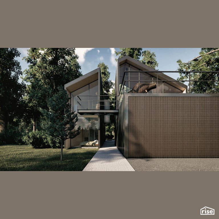 Exterior with Accent Outdoor Lighting by RAD LAB