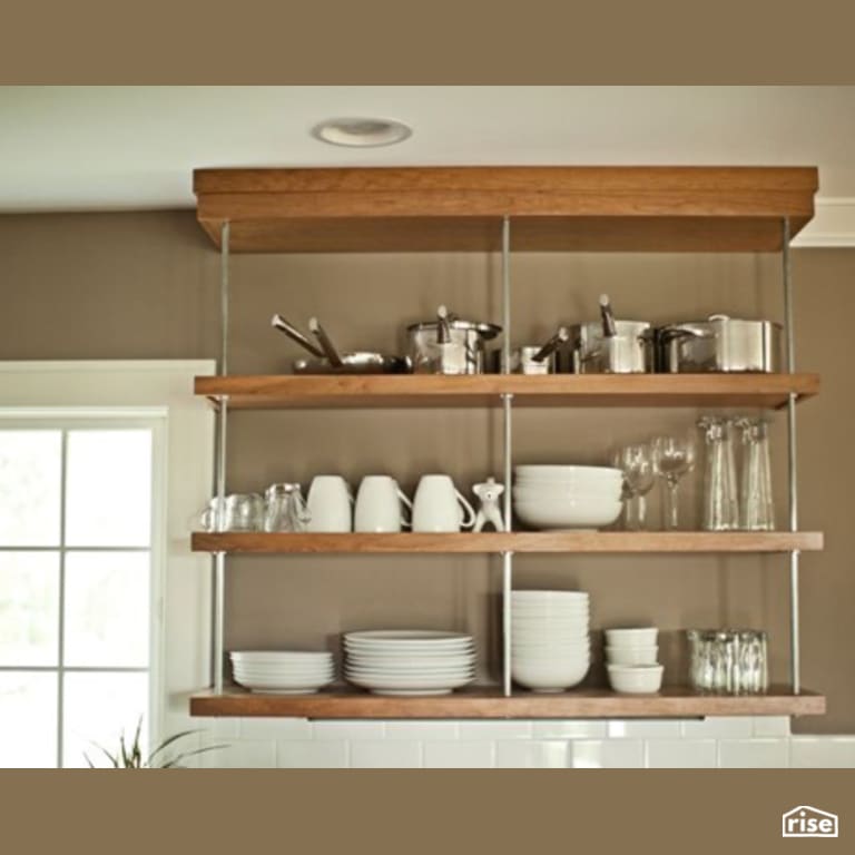 Kitchen Shelving with Integrated LED by Constructive Builders