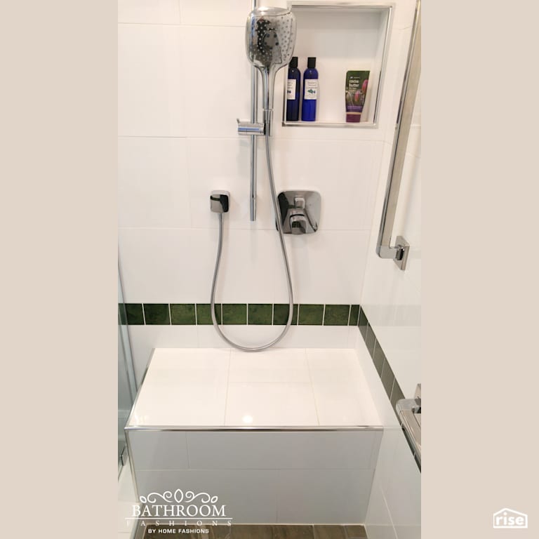 Bathroom Fashions - Green Accent with Low-Flow Showerhead by Home Fashions