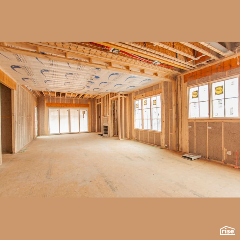 Interior spray-applied in walls & dense-packed in ceiling with Cellulose Blown-in Insulation by Greenfiber