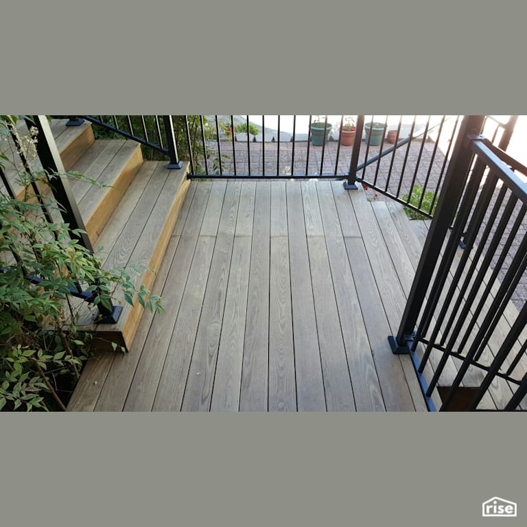 Thermally Modified Ash Decking with Thermally Modified Wood Decking by Thermalwood Canada