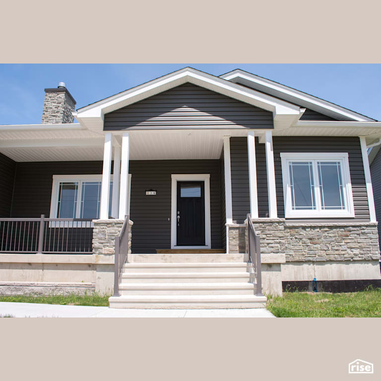 The Atlanta - Exterior with Brick Siding by Justin Bowers Homes