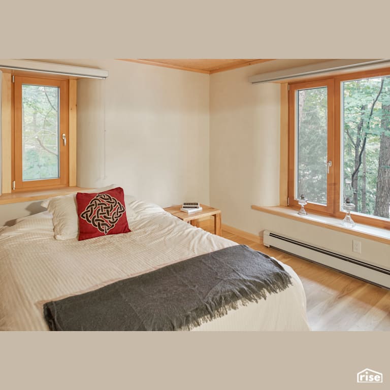 Tooke House Bedroom with Triple Pane Window by Fourth Pig Green & Natural Construction
