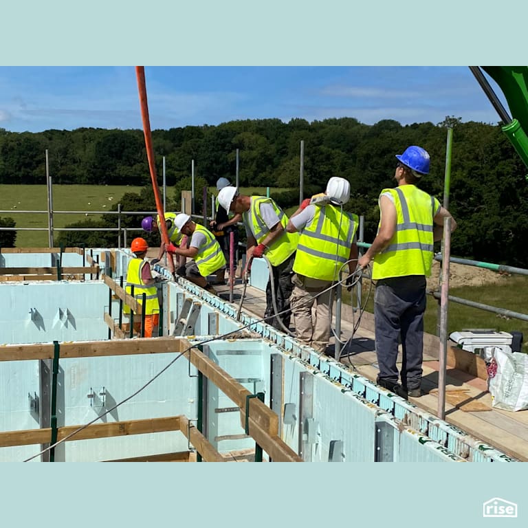 Concrete Pour with Insulated Concrete Forms [ICF] by Nudura