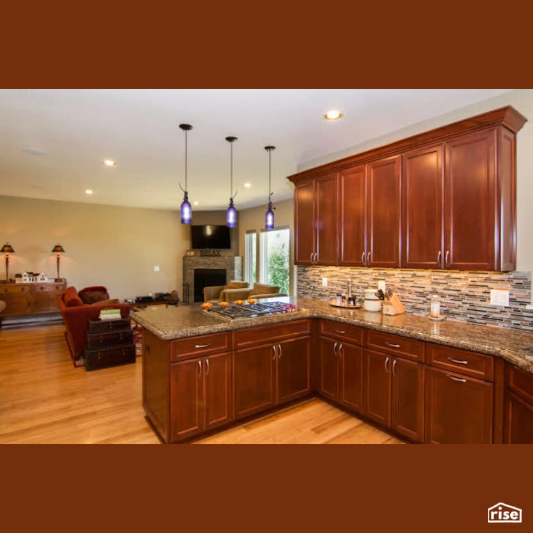 Kitchen and Living Room with Integrated LED by Winsome Construction