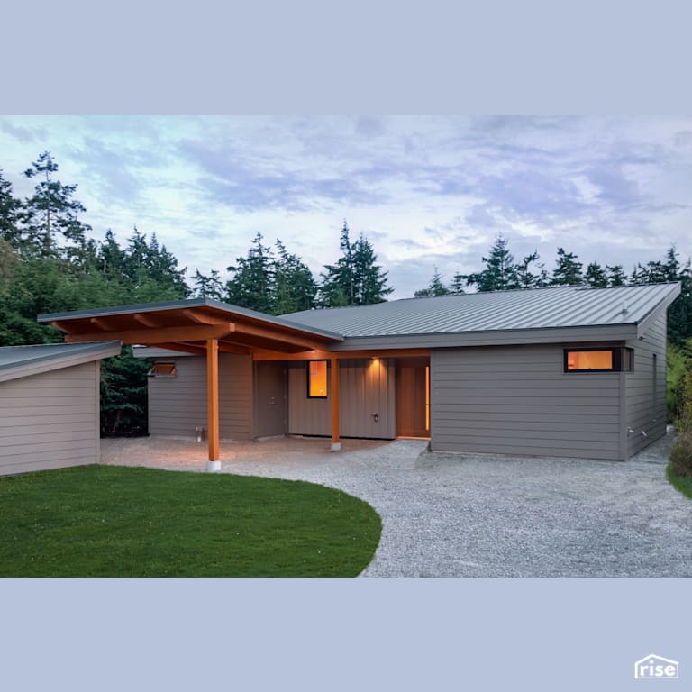 Port Townsend Home with Standing Seam Metal Roof by FabCab Inc