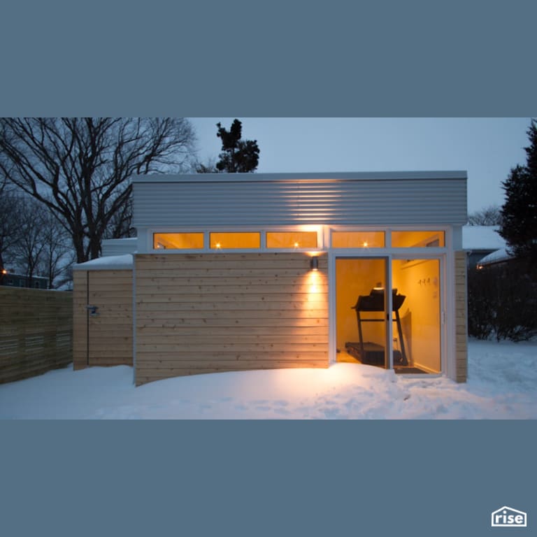 Willow Pod - Exterior with Aluminum Siding by Brad Goodsell Design | Build Inc