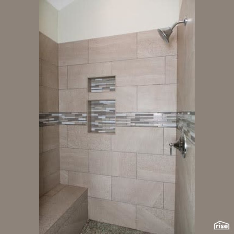 Low-Flow Shower with Low-Flow Showerhead by Winsome Construction