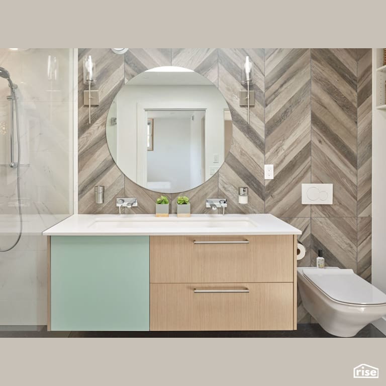 2720 E8th - Bathroom with Dual Flush Toilet by Lanefab Design/Build