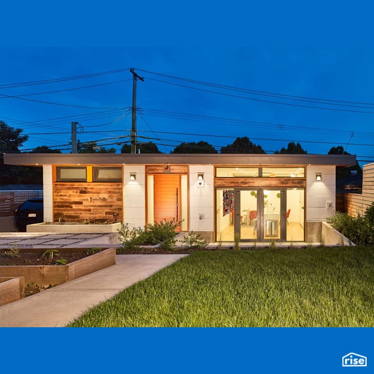 2720 E8th - Exterior with Solid Wood Door by Lanefab Design/Build