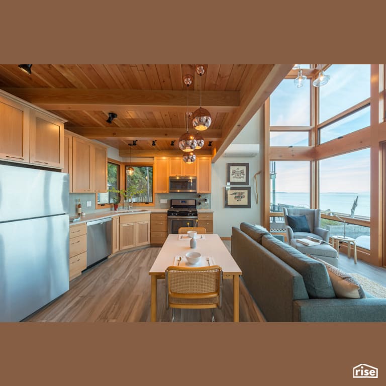 Camano Island Beach House with Laminate Flooring by FabCab Inc