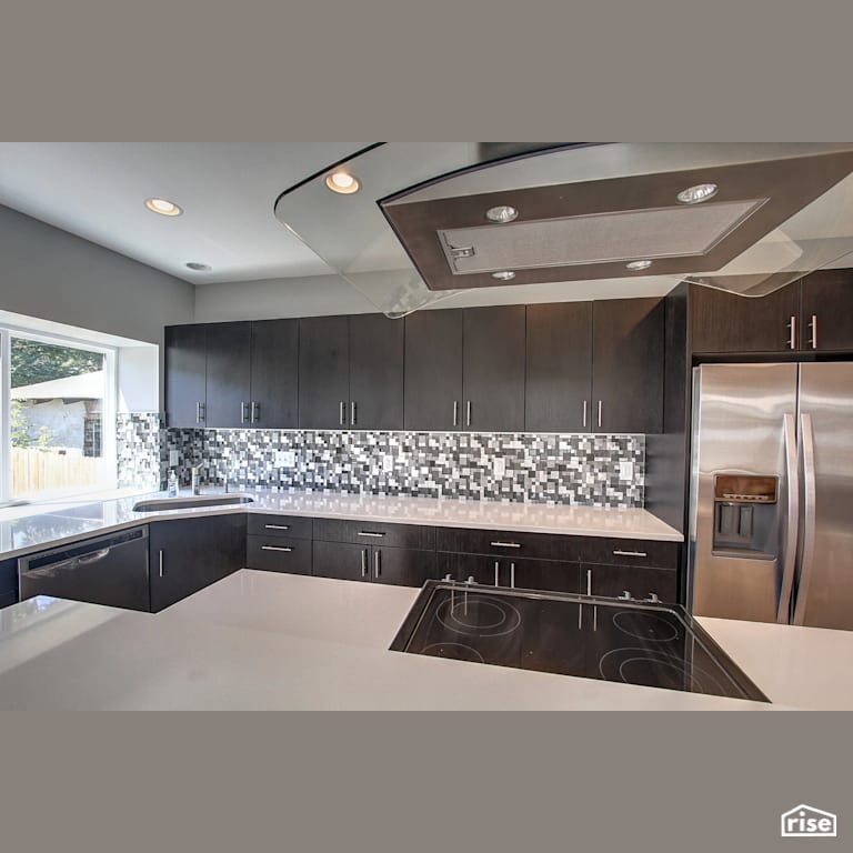 Bungalow kitchen with Integrated LED by Alpen High Performance Products