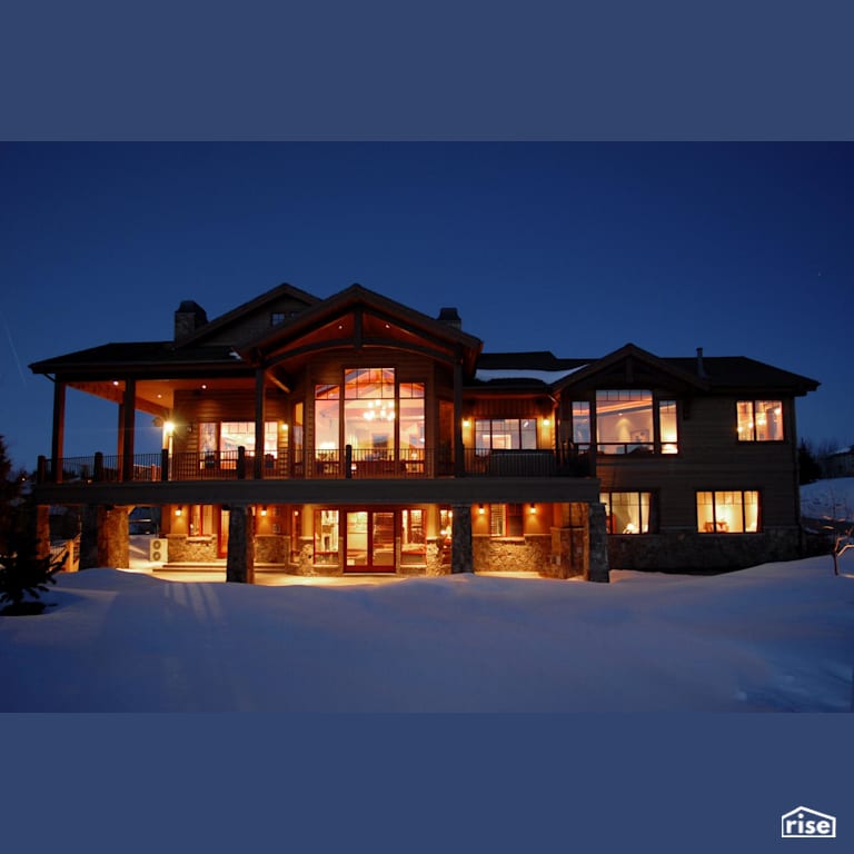 Exterior view of window-filled house with Energy Star Exterior Door by Alpen High Performance Products