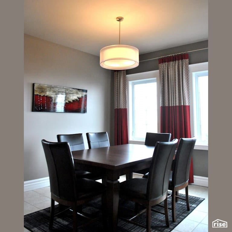 Ravishing Red Rancher - Dining Room with LED Lighting by Amazing Space Interiors