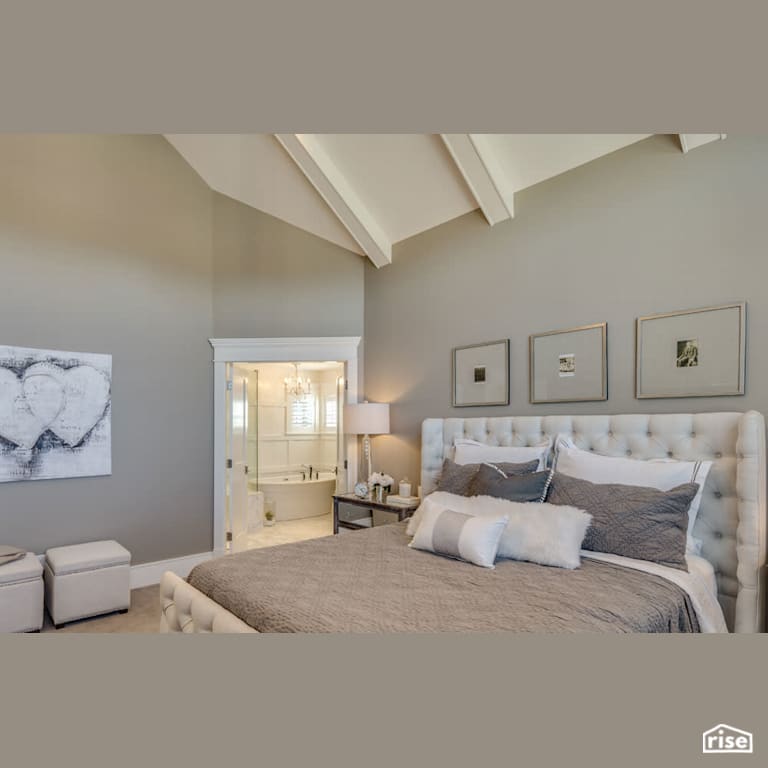 Clay Construction - New Westminster - Master Bedroom with Ceiling Light by Clay Construction