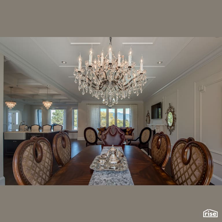 Dining Room with Integrated LED by My House Design/Build Team Ltd.