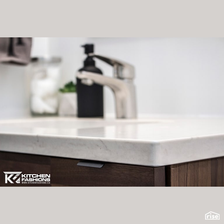 Serene White Modern Bathroom with Low-Flow Bathroom Faucet by Home Fashions