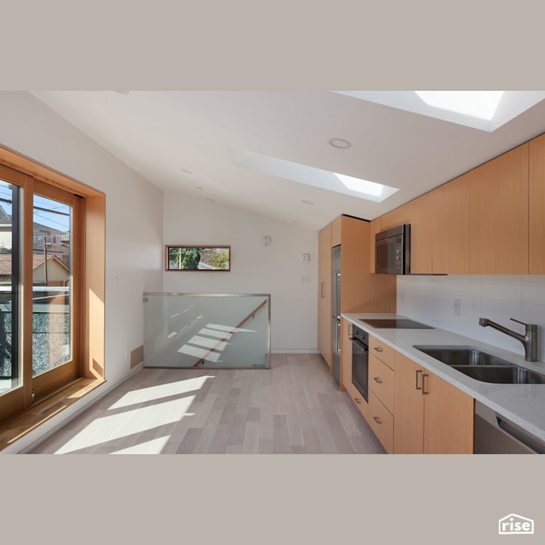 W20th Kitchen and staircase with Induction Cooktop by Lanefab Design/Build