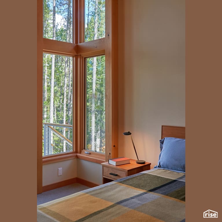Cle Elum Home Bedroom With Nightstand with Argon Gas Filled Window by FabCab Inc