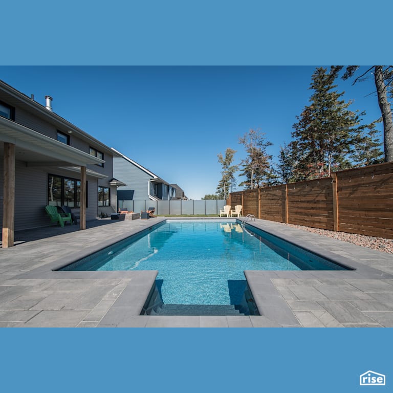 Weybridge Lane Pool with Patio Stone by Homes by Highgate