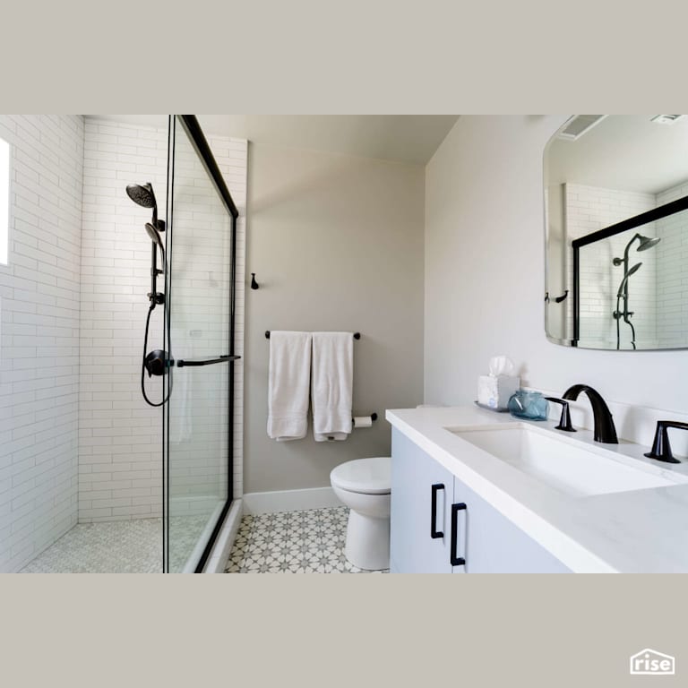 Bathroom with Low-Flow Bathroom Faucet by Murray Lampert Design, Build, Remodel