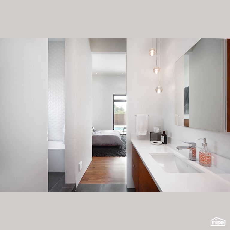 Fort Langley Modern Blend - Ensuite with Integrated LED by My House Design/Build Team Ltd.