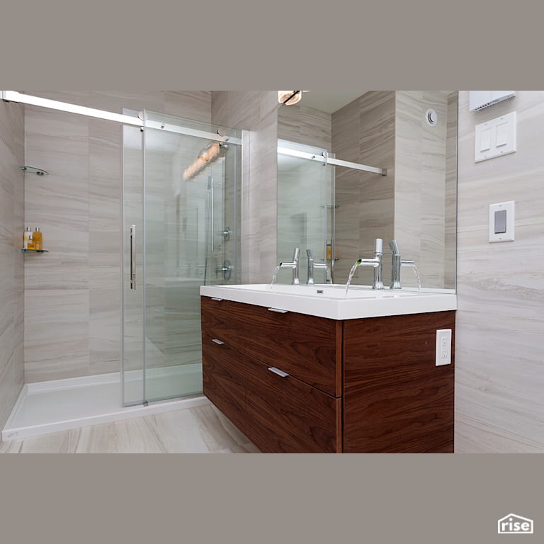 Turner House Bathroom with Heat Recovery Ventilator [HRV] by Passive Design Solutions