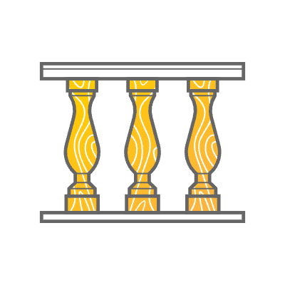 Natural Wood Balusters