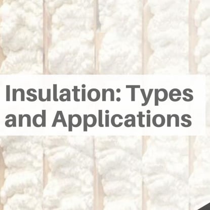 insulation types and applications
