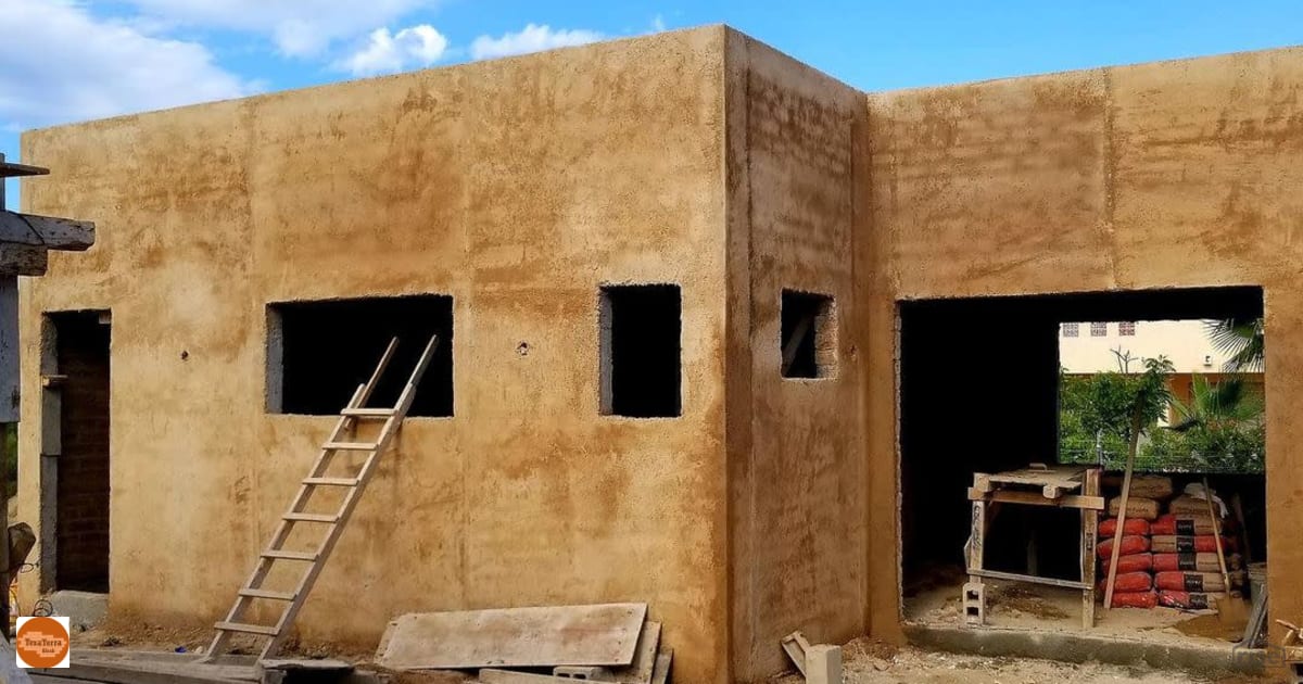 Baja California compressed earth block home with Compressed Earth
