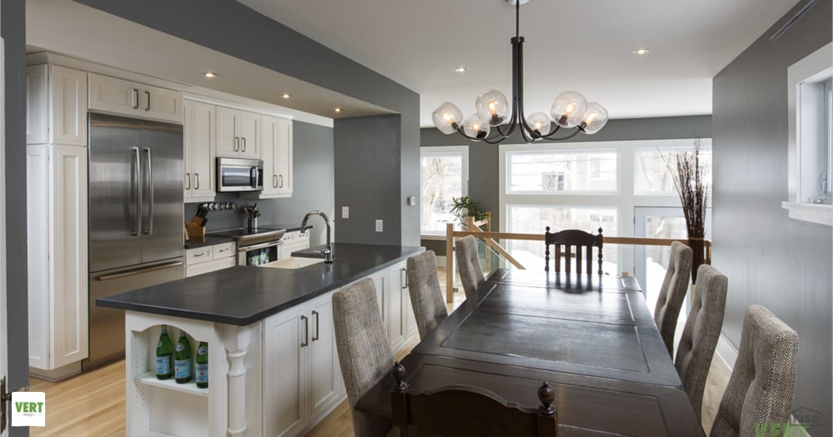308 Fifth - Kitchen and Dining Room with Fixed Window by VERT plan ...