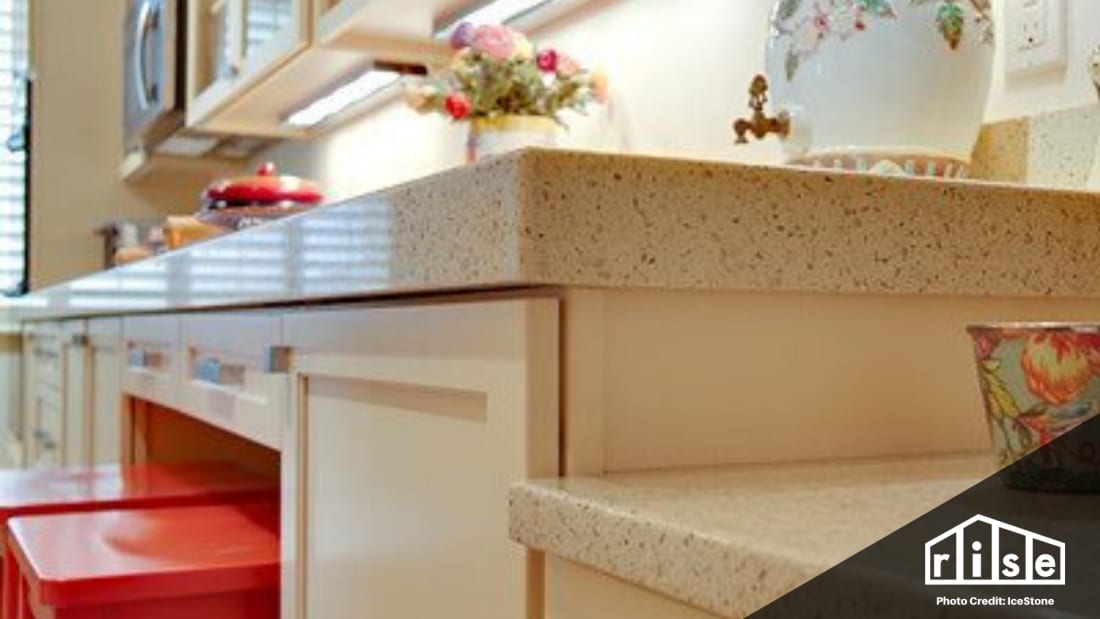 recycled glass countertops