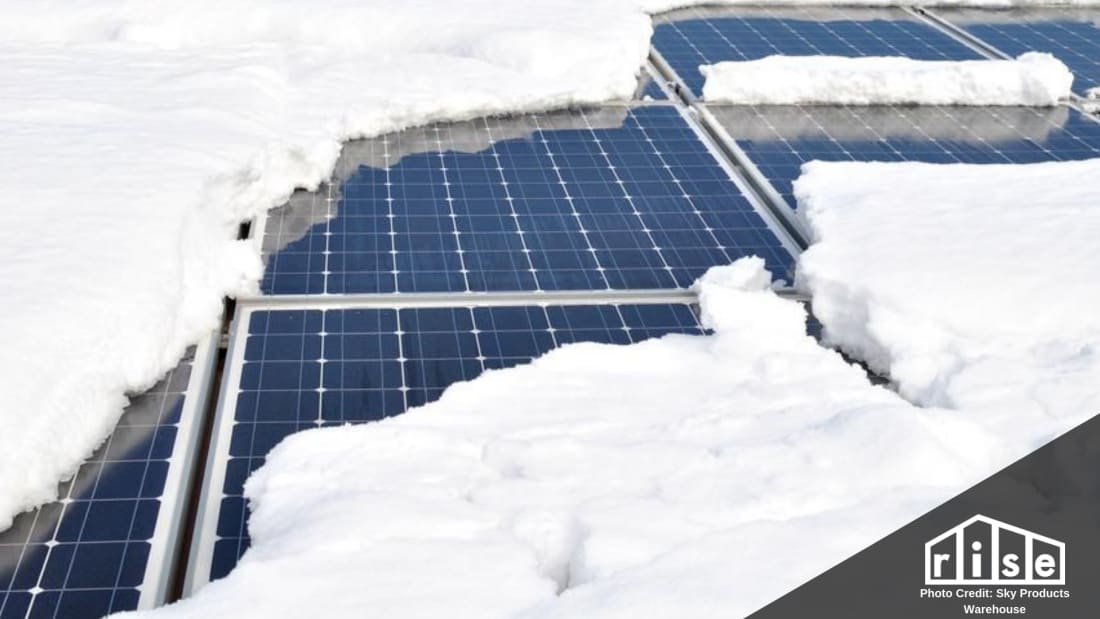 snow solar panels