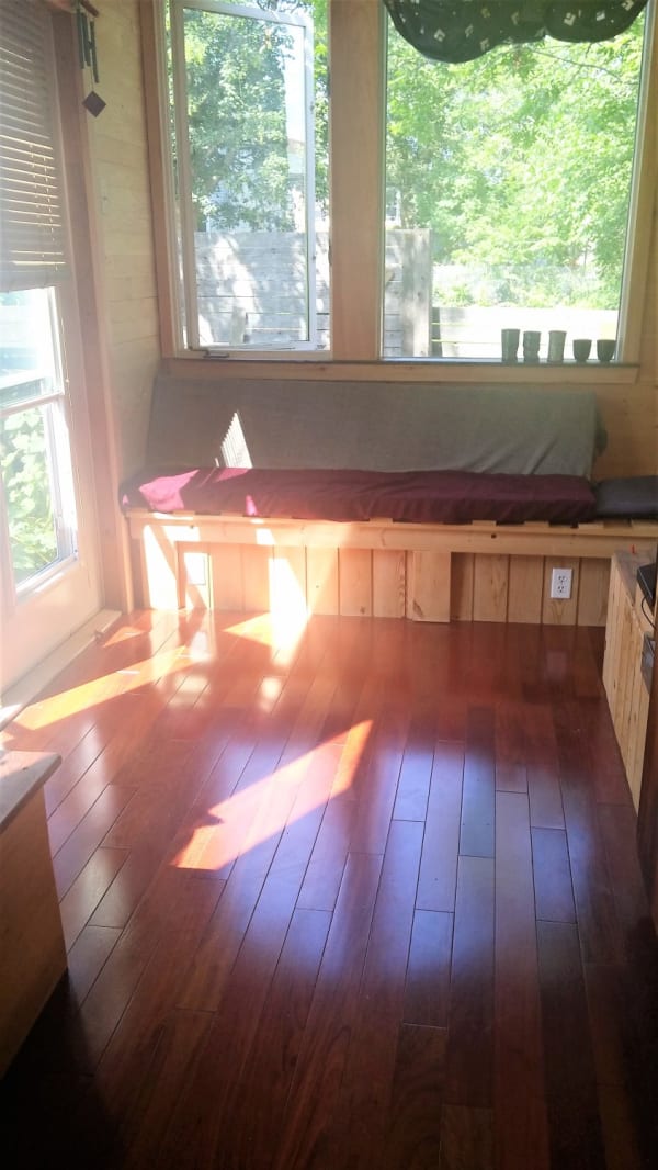 jatoba cherry wood tiny home floor