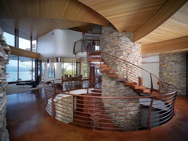 Chenequa House Atrium and Living Room