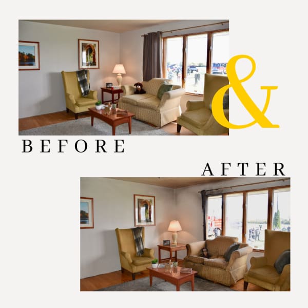 Sprinklered room before fire