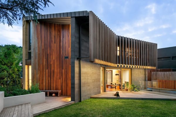 Boulevard House Rammed Earth and Slate Cladding Green Sheep Collective IG