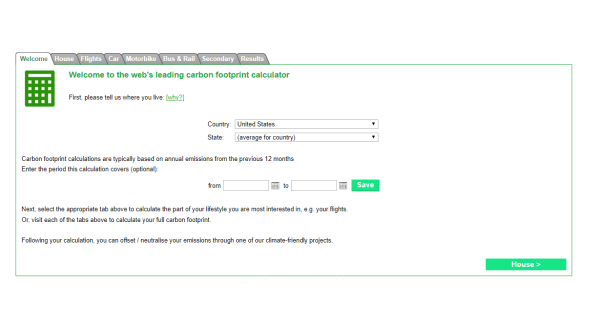 Carbon Footprint's Carbon Calculator