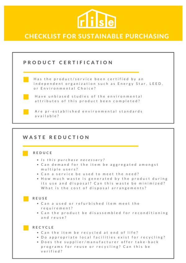 supplier checklist