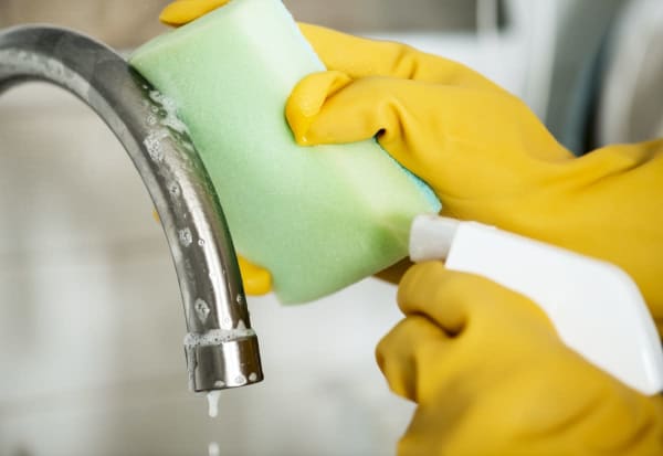 Cleaning With Sponge