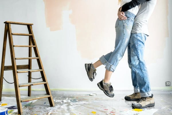 Couple Painting at Home