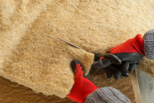 Cutting Hemp Insulation