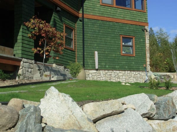 Front of reclaimed house
