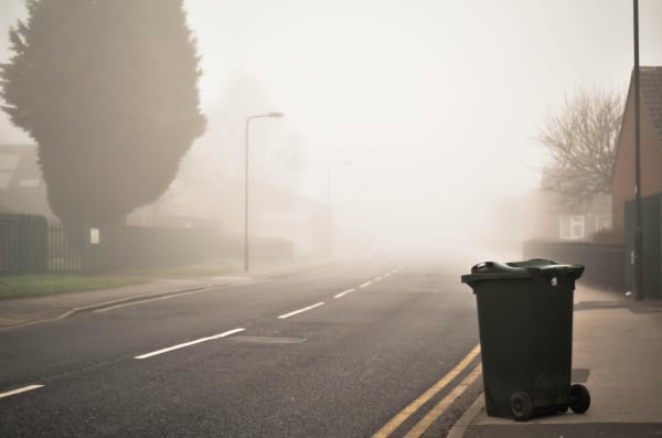 Garbage at the curb