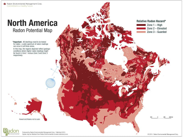 NA Radon Potential Map